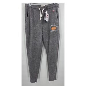 LEAGUE STOWE VERMONT JOGGERS MENS MEDIUM SWEATPANTS GRAY POCKETS SOFT NEW LOGO